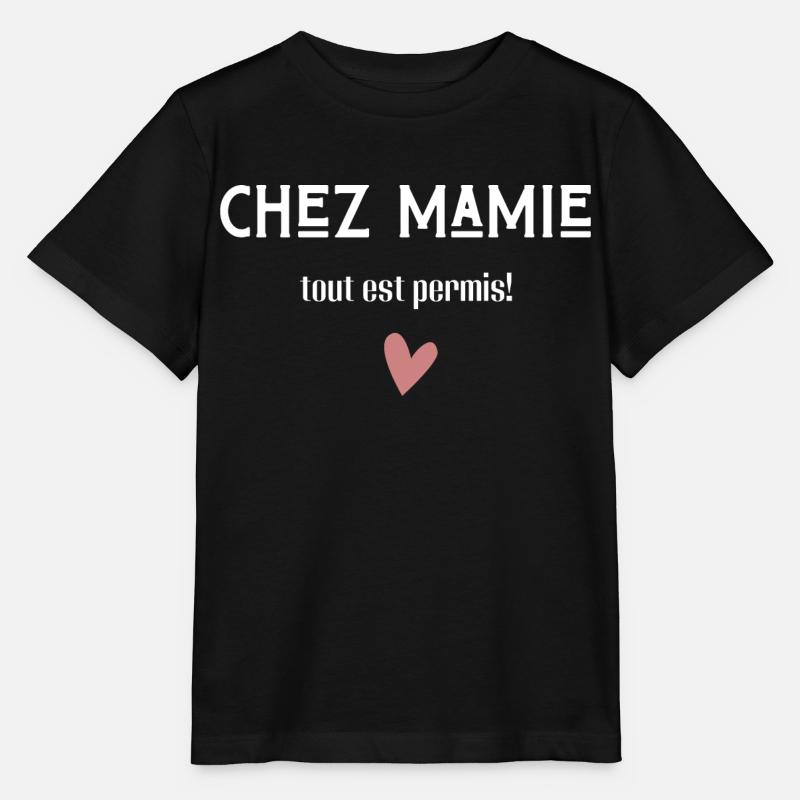 chez mamie tout est permis - T-shirt bio MINI CREATOR Stanley/Stella Enfant - noir