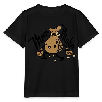 Money Maker lebendiger Geldsack - Stanley/Stella Kinder T-Shirt MINI CREATOR  - Schwarz - Vorne - Mikhail (115cm)
