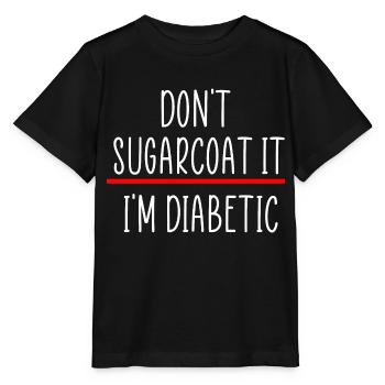 Citation drôle de diabétique - T-shirt bio MINI CREATOR Stanley/Stella Enfant - noir - Devant - Mikhail (115cm)