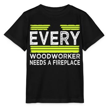 cabinetmaker tools cutter forestry - Stanley/Stella Kinder T-Shirt MINI CREATOR  - Schwarz - Vorne - Mikhail (115cm)