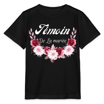 témoin de la mariée - T-shirt bio MINI CREATOR Stanley/Stella Enfant - noir - Devant - Mikhail (115cm)