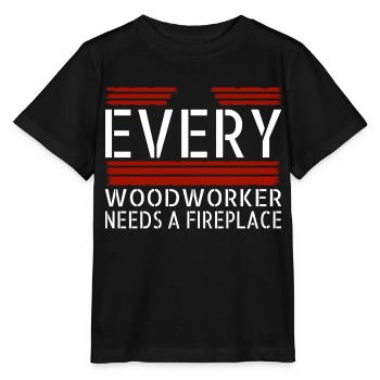 carpentry wood woodcutter apprentice - Stanley/Stella MINI CREATOR Kids’ T-Shirt - black - Front - Mikhail (115cm)