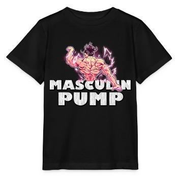 | de pompe masculin Motif Anime Gym pour les fans - T-shirt bio MINI CREATOR Stanley/Stella Enfant - noir - Devant - Mikhail (115cm)