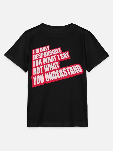 what I say Zitat - Stanley/Stella Kinder T-Shirt MINI CREATOR - Schwarz