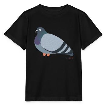 Notre pigeon de ville gris bien-aimé - Urban Pigeon - T-shirt bio MINI CREATOR Stanley/Stella Enfant - noir - Devant - Mikhail (115cm)