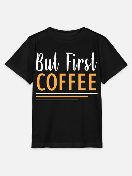 aber erster Kaffee - Stanley/Stella Kinder T-Shirt MINI CREATOR - Schwarz