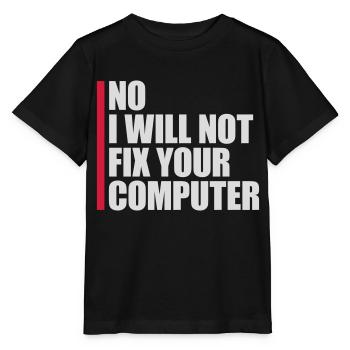 Ne pas réparer votre ordinateur - T-shirt bio MINI CREATOR Stanley/Stella Enfant - noir - Devant - Mikhail (115cm)