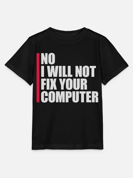 not fix your computer - Stanley/Stella Kinder T-Shirt MINI CREATOR  - Schwarz