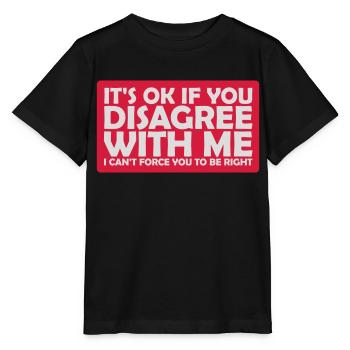 Vous n’êtes pas d’accord avec moi - T-shirt bio MINI CREATOR Stanley/Stella Enfant - noir - Devant - Mikhail (115cm)
