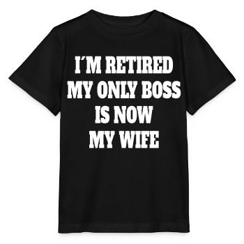 Retraité Grand-père Retraite Papa Grand-mère Début de la retraite - T-shirt bio MINI CREATOR Stanley/Stella Enfant - noir - Devant - Mikhail (115cm)
