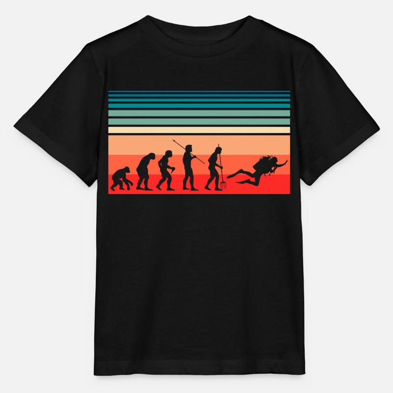 Evolution Plongée - T-shirt bio MINI CREATOR Stanley/Stella Enfant - noir