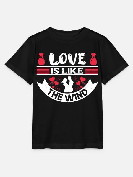 LIEBE IST WIE DER WIND - Stanley/Stella Kinder T-Shirt MINI CREATOR  - Schwarz