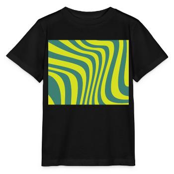 Green waves - Stanley/Stella MINI CREATOR Kids’ T-Shirt - black - Front - Mikhail (115cm)