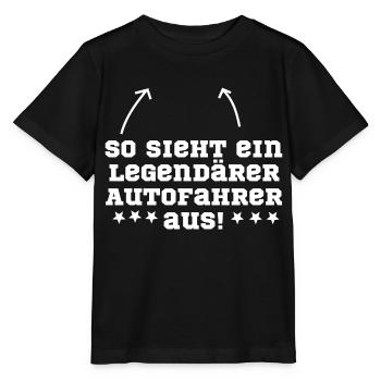 Autofahrer Auto - Stanley/Stella Kinder T-Shirt MINI CREATOR  - Schwarz - Vorne - Mikhail (115cm)