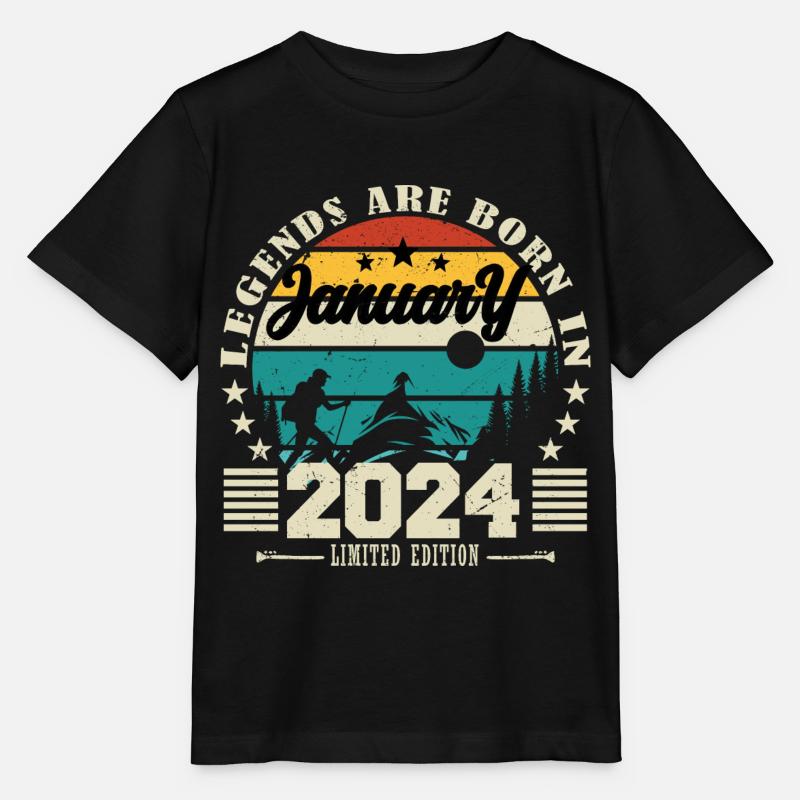 Januar 2024. Geburtstagsgeschenk Januar 2024. - Stanley/Stella Kinder T-Shirt MINI CREATOR  - Schwarz