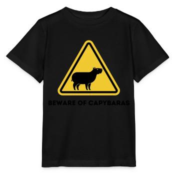 Méfiez-vous des capybaras - T-shirt bio MINI CREATOR Stanley/Stella Enfant - noir - Devant - Mikhail (115cm)