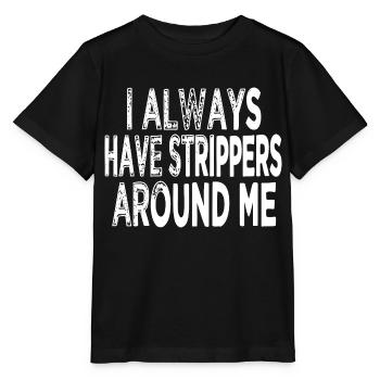 happy computer funny sayings caution - Stanley/Stella MINI CREATOR Kids’ T-Shirt - black - Front - Mikhail (115cm)