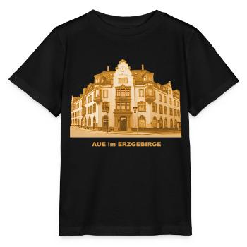 Aue Town Hall Erzgebirge Saxony Mining Wismut - Stanley/Stella MINI CREATOR Kids’ T-Shirt - black - Front - Mikhail (115cm)
