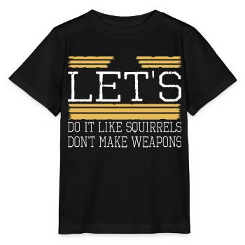 Anti Guerre Humour Cadeau Bday Fleur Pouvoir Paix Signe - T-shirt bio MINI CREATOR Stanley/Stella Enfant - noir - Devant - Mikhail (115cm)