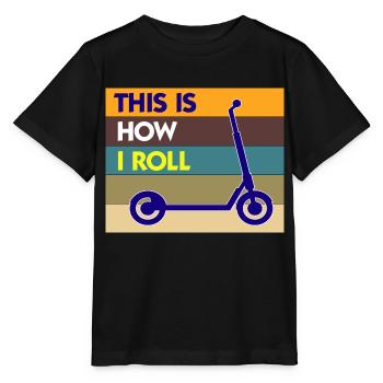 E-Scooter Roller Scooter - T-shirt bio MINI CREATOR Stanley/Stella Enfant - noir - Devant - Mikhail (115cm)