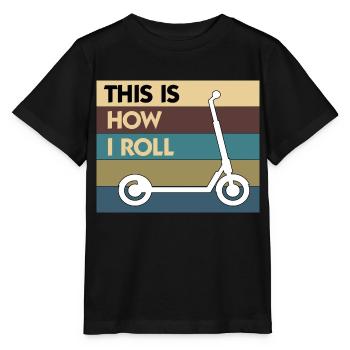 E-Scooter Roller Scooter - T-shirt bio MINI CREATOR Stanley/Stella Enfant - noir - Devant - Mikhail (115cm)