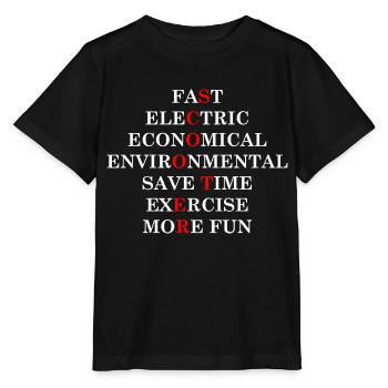 E-Scooter Roller Scooter - T-shirt bio MINI CREATOR Stanley/Stella Enfant - noir - Devant - Mikhail (115cm)