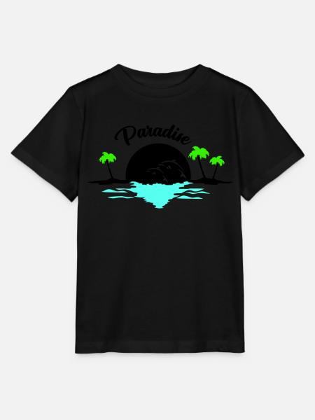 sunset delfine - Stanley/Stella Kinder T-Shirt MINI CREATOR - Schwarz