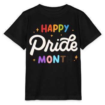 Happy Pride Month - Stanley/Stella Kinder T-Shirt MINI CREATOR  - Schwarz - Vorne - Mikhail (115cm)
