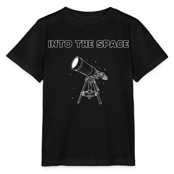 Télescope spatial - T-shirt bio MINI CREATOR Stanley/Stella Enfant - noir - Devant - Mikhail (115cm)