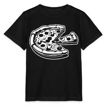 Pizza Restauration rapide Pizzeria - T-shirt bio MINI CREATOR Stanley/Stella Enfant - noir - Devant - Mikhail (115cm)