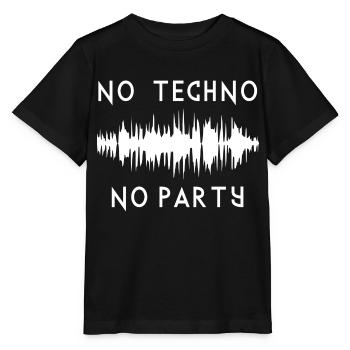 Kein Techno, keine Party - Stanley/Stella Kinder T-Shirt MINI CREATOR  - Schwarz - Vorne - Mikhail (115cm)