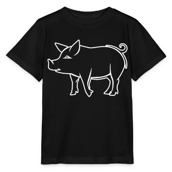 Pig Piggy Sow - Stanley/Stella MINI CREATOR Kids’ T-Shirt - black - Front - Mikhail (115cm)