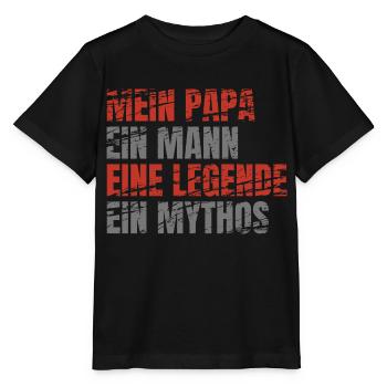 Dad eine legende mythos - Stanley/Stella Kinder T-Shirt MINI CREATOR  - Schwarz - Vorne - Mikhail (115cm)