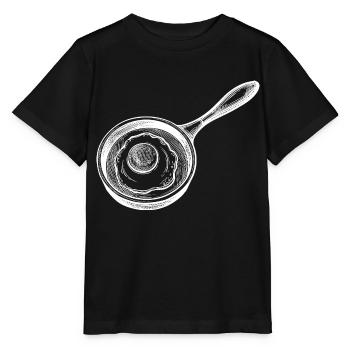 Spiegelei Pfanne - Stanley/Stella Kinder T-Shirt MINI CREATOR  - Schwarz - Vorne - Mikhail (115cm)