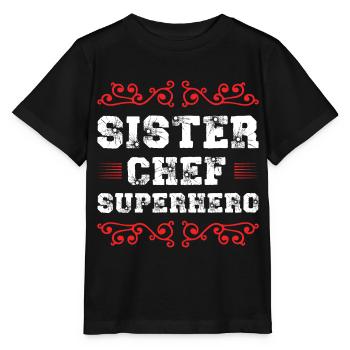 Sœur Super-héroïne - T-shirt bio MINI CREATOR Stanley/Stella Enfant - noir - Devant - Mikhail (115cm)