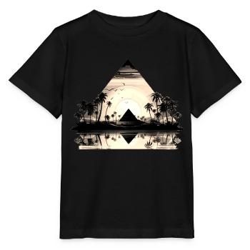Egypte Egypte Isis Pharaons Pharaons Pyramide Afrique - T-shirt bio MINI CREATOR Stanley/Stella Enfant - noir - Devant - Mikhail (115cm)