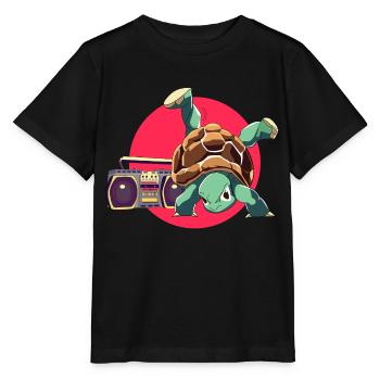Breakdance Turtle Loco Animal Squad - T-shirt bio MINI CREATOR Stanley/Stella Enfant - noir - Devant - Mikhail (115cm)
