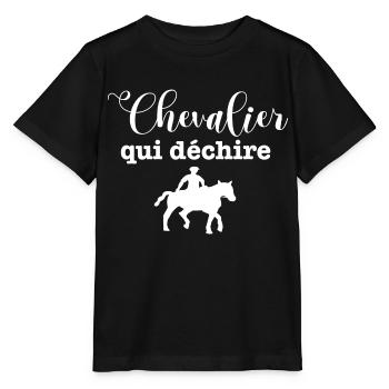 Chevalier qui déchire - T-shirt bio MINI CREATOR Stanley/Stella Enfant - noir - Devant - Mikhail (115cm)