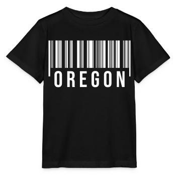 Oregon Strichcode - Stanley/Stella Kinder T-Shirt MINI CREATOR  - Schwarz - Vorne - Mikhail (115cm)