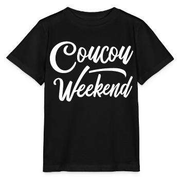 Coucou weekend - T-shirt bio MINI CREATOR Stanley/Stella Enfant - noir - Devant - Mikhail (115cm)