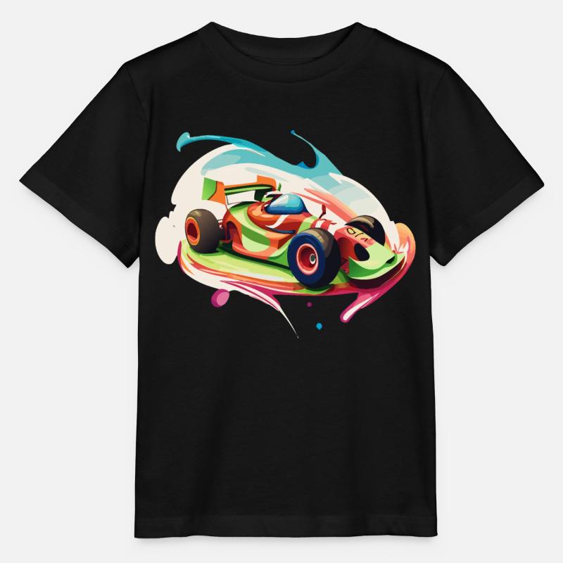 Voiture de course de bonbons - T-shirt bio MINI CREATOR Stanley/Stella Enfant - noir