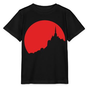 Sonnenuntergang auf dem Mont Saint Michel - Stanley/Stella Kinder T-Shirt MINI CREATOR  - Schwarz - Vorne - Mikhail (115cm)