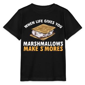 S'more Campfire Marshmallow Camping - T-shirt bio MINI CREATOR Stanley/Stella Enfant - noir - Devant - Mikhail (115cm)