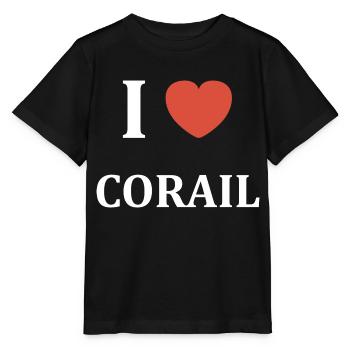 I love Corail - T-shirt bio MINI CREATOR Stanley/Stella Enfant - noir - Devant - Mikhail (115cm)