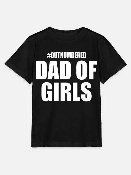 Dad of girls outnumbered - Stanley/Stella Kinder T-Shirt MINI CREATOR - Schwarz