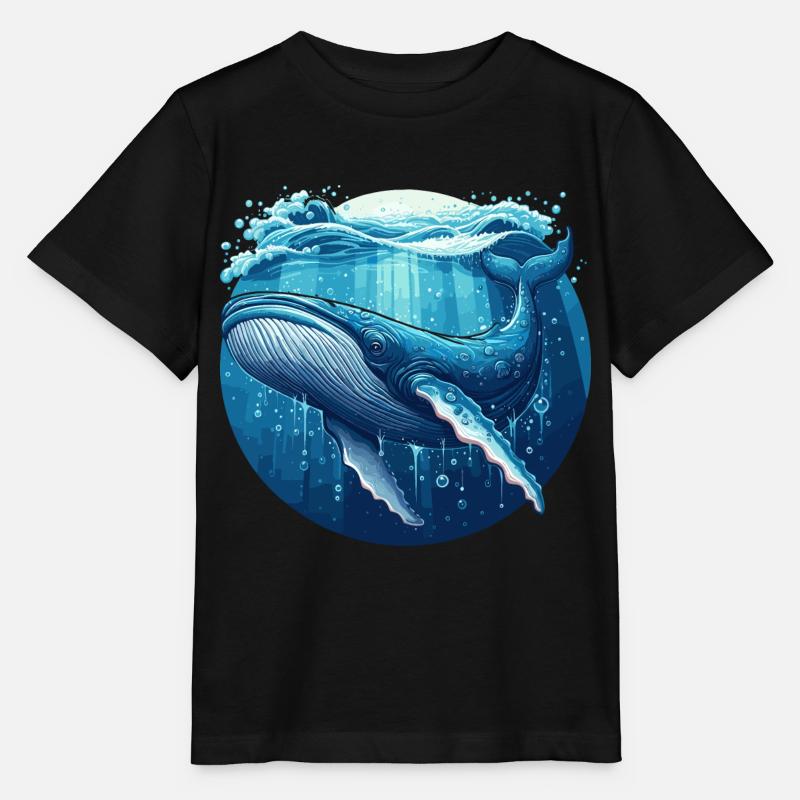 Blauwal - Stanley/Stella Kinder T-Shirt MINI CREATOR  - Schwarz