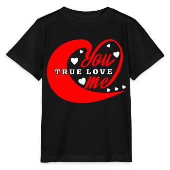 YOU&ME True Love - Stanley/Stella MINI CREATOR Kids’ T-Shirt - black - Front - Mikhail (115cm)