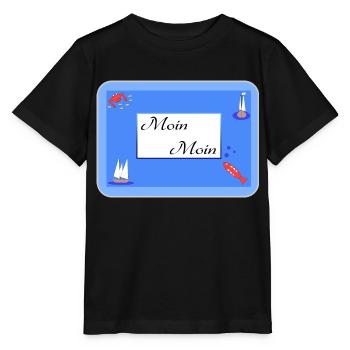 Moin Moin - Stanley/Stella Kinder T-Shirt MINI CREATOR  - Schwarz - Vorne - Mikhail (115cm)