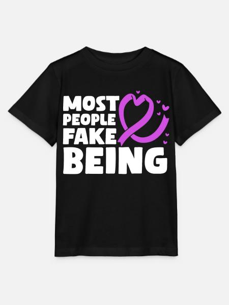 Most people fake being Fibromyalgia - Stanley/Stella Kinder T-Shirt MINI CREATOR  - Schwarz