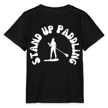SUP, Stand Up Paddling, SUP Girl - Stanley/Stella Kinder T-Shirt MINI CREATOR  - Schwarz - Vorne - Mikhail (115cm)